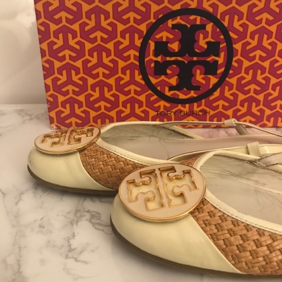 Tory Burch Randy Slingback Ivory Size 10.5 - Picture 6 of 8